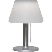 Best Season LED-solar-tafellamp Solia met trekschakelaar Solia, dimbaar, alu / grijs / zink, metaal, Modern