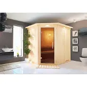 Karibu | Lilja Sauna | Antracietglas | Kachel 3,6 kW Externe Bediening