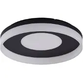 LUCANDE Slimme plafondlamp Squillo, dimbaar, zwart, Woon-/ Eetkamer, Kunststof, Modern, Slimme plafondlamp