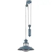 LINDBY Hanglamp Louisanne, dimbaar, alu / grijs / zink, Keuken, metaal, Industrieel design, hanglamp