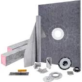 Vevor Douche Stoeprand Kit Waterdicht Douchebak 38x60" met Centrale Afvoer ABS
