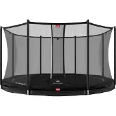 Berg Favorit InGround 380 Trampoline - Safety Net Comfort - AirFlow Springdoek - Zwart