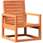 vidaXL Tuinstoel 57,5x63x76 cm massief grenenhout wasbruin