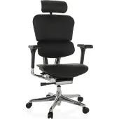 Hjh OFFICE Bureaustoel / Directiestoel ERGOHUMAN GEN2 Leder zwart