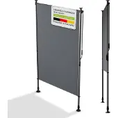Juskys Zonnescherm Verticaal - 120x310 cm - Grijs