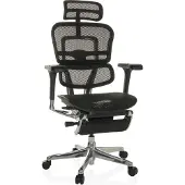 Hjh OFFICE Bureaustoel / Directiestoel ERGOHUMAN PLUS LEGPRO GEN2 Netstof zwart