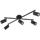 LINDBY Plafondlamp , Joffrey, dimbare, Zwart, Woonkamer, Metaal, Modern