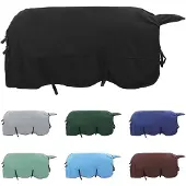 vidaXL Paardendeken Zwart 145 cm Polyester Fleece