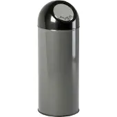 Huismerk Afvalbak Met Pushdeksel En Binnenemmer Metallic Zilver 55L