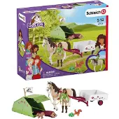 Schleich HORSE CLUB Speelfigurenset - Sarah's Kampeeruitstapje - Kinderspeelgoed voor Jongens en Meisjes - 5 tot 12 jaar - 12 Onderdelen - 42533