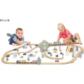 Polar B Houten Kinder Treinbaan 90 Stuks