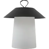 LINDBY LED oplaadbare tafellamp Kalina, zwart/wit, IP44 dimbaar, zwart, Kunststof, Modern
