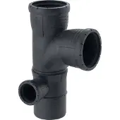 Geberit Silent-Pro Gecombineerd bochthoekstuk 87,5° links, DN 90 / 90 / 50, 393.470.14.1