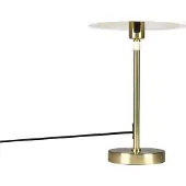 QAZQA Tafellamp goud/messing met kap wit 25 cm verstelbaar - Parte