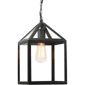 QAZQA Industriële buitenhanglamp zwart - Amsterdam