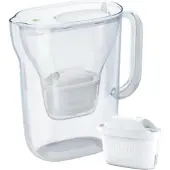 Brita waterfilterkan Style Essential - 2,4L - Wit - incl. 1x MAXTRA PRO Pure Performance waterfilter - past in de koelkast, met Smart LED Light & klapdeksel