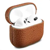 Accezz Echt Leren Case voor de Apple Airpods 3 - Cognac