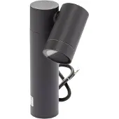 PRIOS prikspot Tulimar, 1-lamp, antraciet, IP65 dimbaar, zwart, Aluminium, Modern