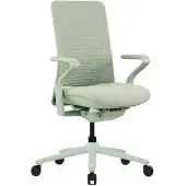Hjh OFFICE Bureaustoel / draaistoel VERVIO Rugleuning 3D-netstof / zitting stof salie