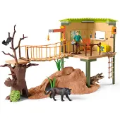 Schleich WILD LIFE - Het Avonturenstation - Kinderspeelgoed - Wilde Dieren uit de Jungle - 68 Onderdelen, 5 Dieren
