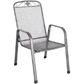 Mwh Savoy dining tuinstoel stapelbaar staal ijzergrijs 6 stuks