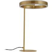 LUCANDE LED-tafellamp Yekta, dimbaar, messing / goud, Woon-/ Eetkamer, metaal, Design, LED tafellamp