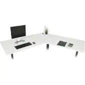 Mendler Tafelblad -D40 voor hoekbureau, bureaublad, 120° ~ wit
