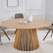 Riess Ronde eettafel VALHALLA WOOD 140cm naturel eiken kolomvoet - 43431