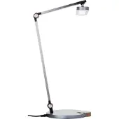 Brilliant LED-bureaulamp Officehero, dimbaar, alu / grijs / zink, Werkkamer / Kantoor, Aluminium, LED bureaulamp