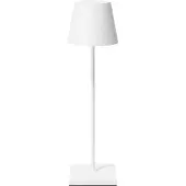 Sigor Nuindie LED oplaadbare tafellamp, USB-C, wit, IP54, dimbaar Nuindie,, wit / opaal, Woon-/ Eetkamer, Aluminium, Modern