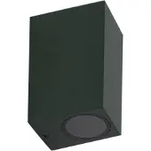 LINDBY buitenwandlamp Fijona, donkergroen, aluminium, hoogte 15 cm