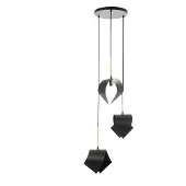 LUCANDE Design hanglamp Mikolay, dimbaar, zwart, Woon-/ Eetkamer, metaal, Design, hanglamp