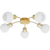 LINDBY Plafondlamp , ELAINA, dimbare, Goud / Messing, Woonkamer, Metaal, Modern
