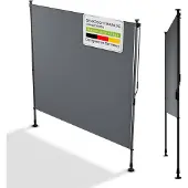 Juskys Windscherm - Tuinscherm – 200 x 310 cm – Voorzien Van Klemmontage Zonder Boren En UV-Bescherming – Voor Balkon En Terras – Antraciet