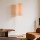 LumenXL Moderne vloerlamp Oia met linnen kap in beige