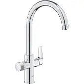 GROHE Blue Pure - Keukenkraan BauCurve met filterfunctie, chroom 30580000