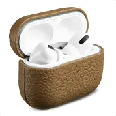 Accezz Echt Leren Case voor de Apple Airpods Pro - Taupe