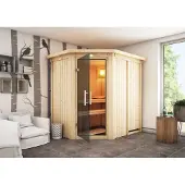 Karibu | Saja Sauna met Dakkraag | Antracietglas