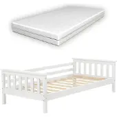 En.casa Kinderbed Nuuk met matras en uitvalbeveiliging 80x160 wit
