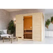 Karibu | Selena Sauna | Biokachel 3,6 kW Externe Bediening