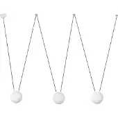 Faro 28375-3L, wit, glas, metaal, IP20, klasse I, 3 lampen, fitting E27