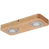 LINDBY LED plafondlamp Mikari, 30 cm, hout, draaibaar Mikari, hout licht, Woon-/ Eetkamer, Hout, Modern, plafondlamp hout