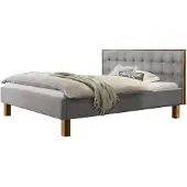 Hasena Noah gestoffeerd bed massief hout 100% polyester incl. Midtrever