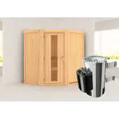 Karibu | Tonja Sauna | Energiesparende Deur | Kachel 3,6 kW Geïntegreerde Bediening