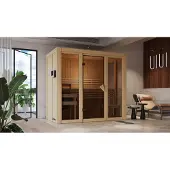 Karibu | Irava 2 Sauna | Biokachel 3,6 kW Externe Bediening