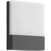 LINDBY LED-wandlamp buiten Vanira, zwart, Aluminium, Modern, LED wandlamp buiten