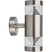 LINDBY LED-wandlamp buiten LANEA, alu / grijs / zink, Roestvrij staal, Modern, LED wandlamp buiten