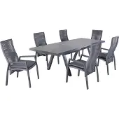 LC Garden Diwo verstelbare stoel van aluminium/touw, incl. zitkussen van Sunbrella-stof