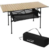 HAUKI Kampeertafel 118x55x64,5 cm Beige aluminium Hauki