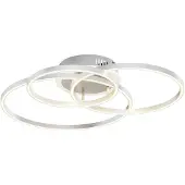 LINDBY Slimme plafondlamp Tula, dimbaar, alu / grijs / zink, Woon-/ Eetkamer, Aluminium, Modern, Slimme plafondlamp